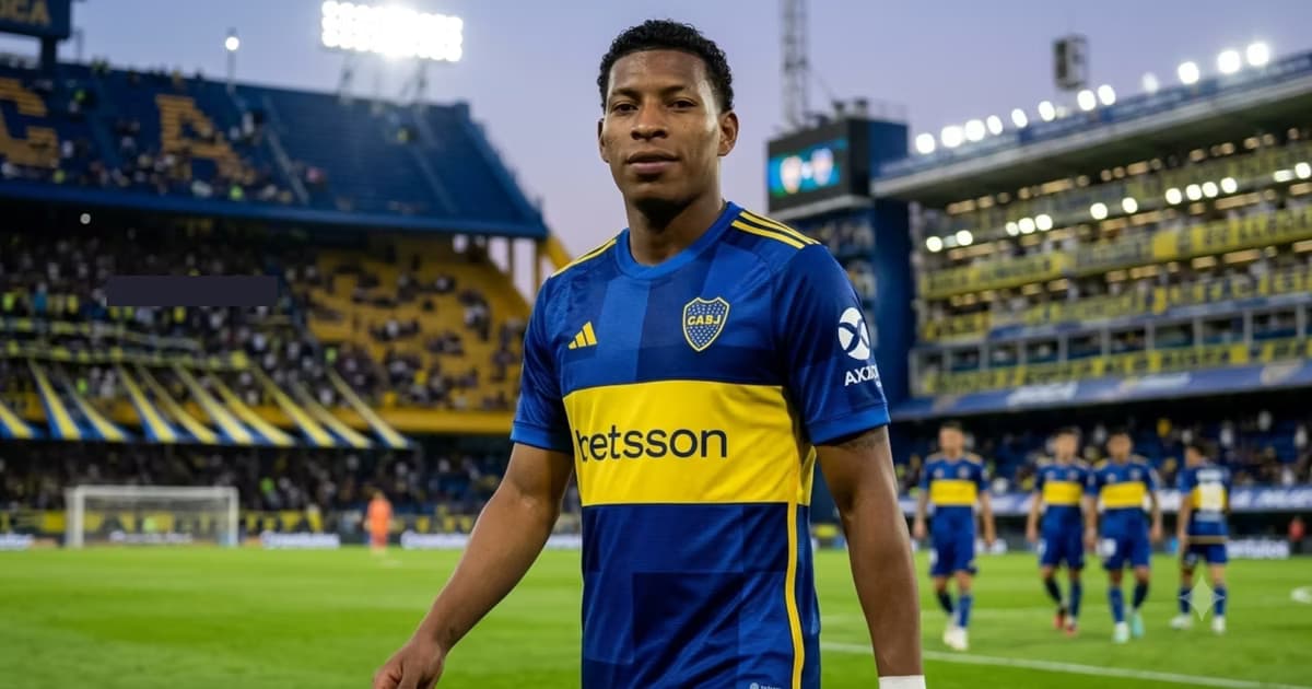 Gonzalo Plata como jugador de Boca Juniors