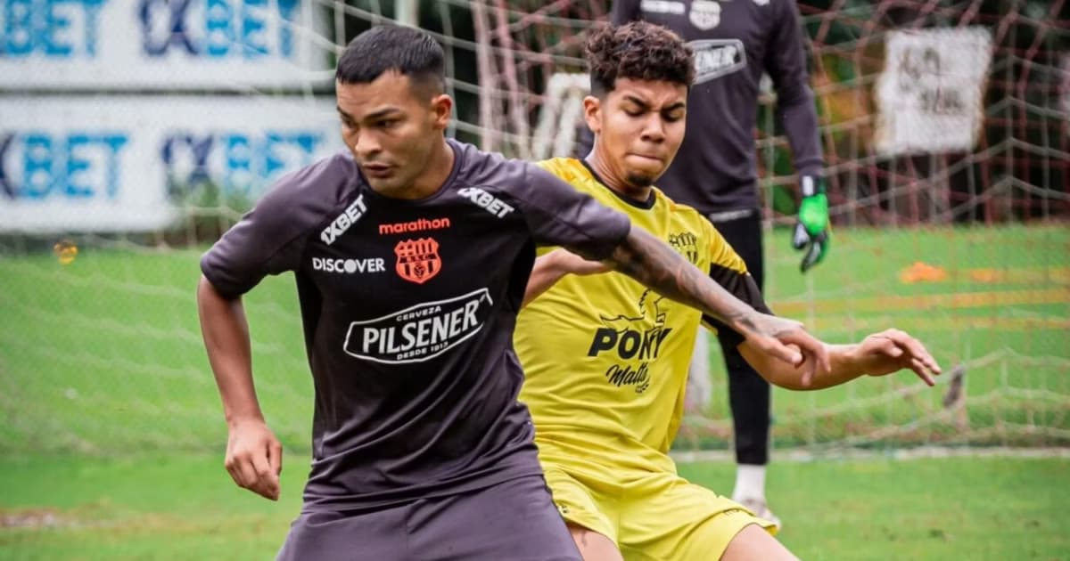 Matías Lugo en el entrenamiento de BSC