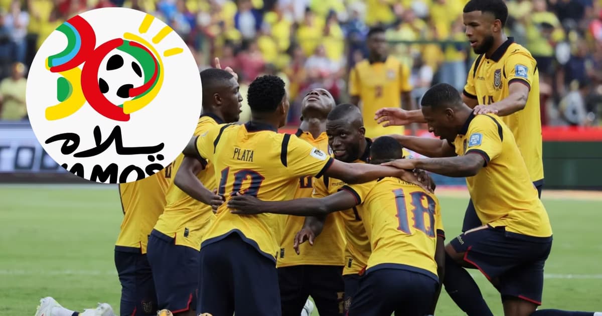 La selección ecuatoriana y el logo del mundial 2030