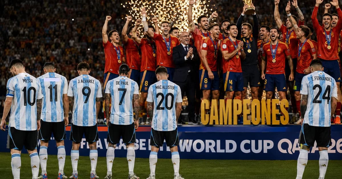 La selección argentina ignorando a España