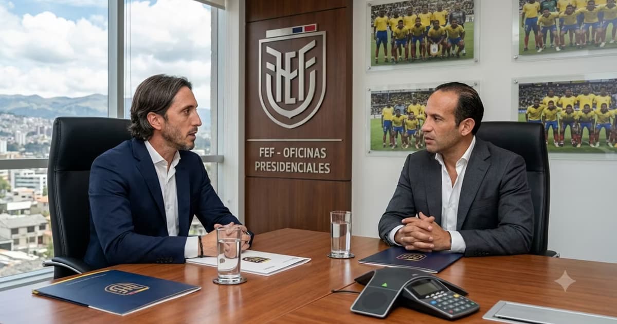 Luis Zubeldía y Francisco Egas en la FEF