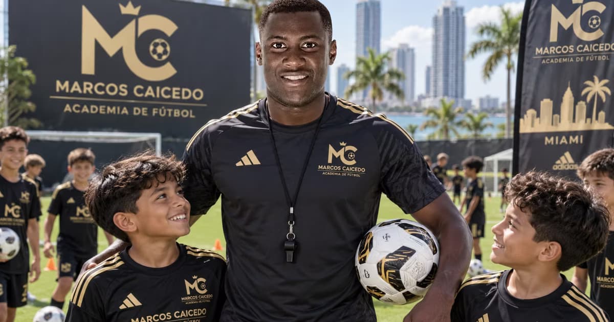 Marcos Caicedo y su academia de fútbol en Miami