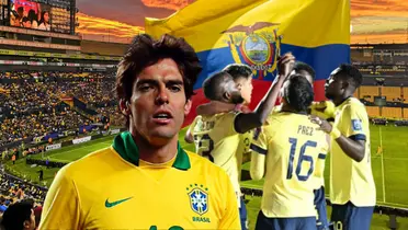 Kaká viendo a jugadores de la Ecuador celebrar. Foto tomada de: El Partidazo/La Tri