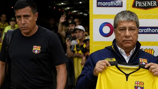 César Farías y Bolillo Gómez con Barcelona SC