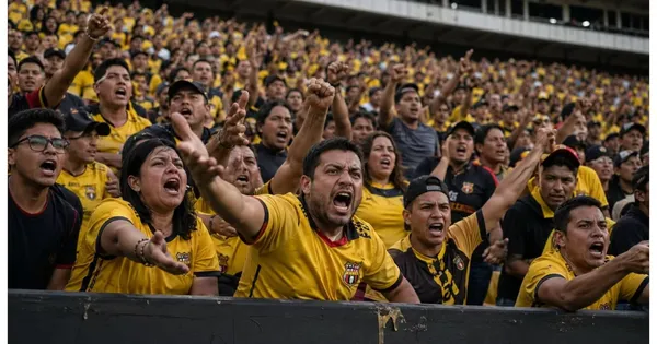 La hinchada de Barcelona