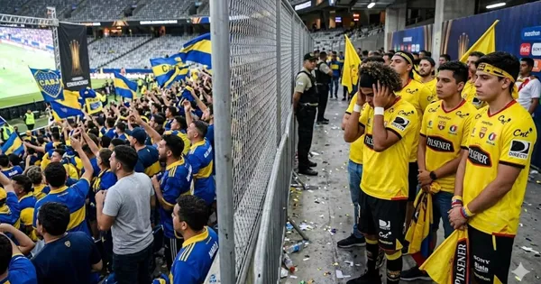 Hinchas de Barcelona SC y Boca Juniors