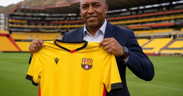 Juan Carlos León con la camiseta de Barcelona SC