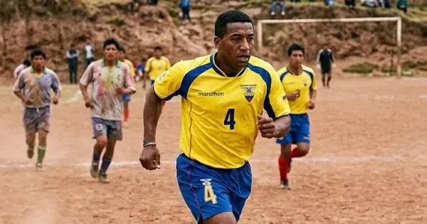 Ulises de la Cruz corriendo en una cancha de tierra