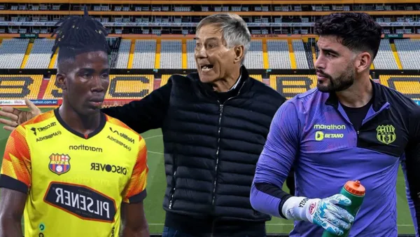 Adonis Preciado, Ariel Holan y Víctor Mendoza (Foto tomada de: Ecuavisa/API)