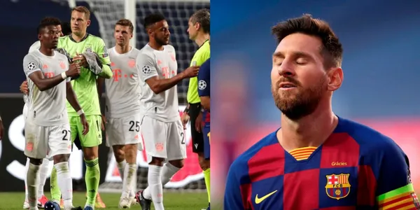 Al argentino se le acercaron a pedir la camiseta luego que la máquina alemana aplanara al FC Barcelona