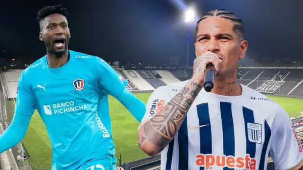 Alexander Domínguez y Paolo Guerrero (Foto tomada de: Infobae/Alianza Lima/API)