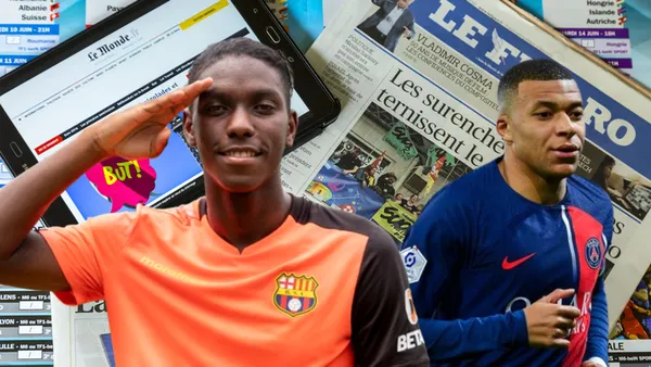 Allen Obando y Kylian Mbappé