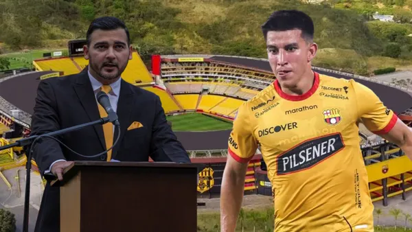 Antonio Álvarez y Fernando Gaibor (Foto tomada de: Barcelona SC/API)