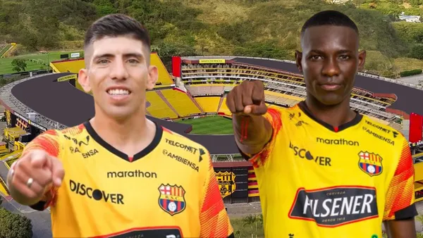 Braian Oyola y Janner Corozo (Foto tomada de: Barcelona SC/Janner Corozo)