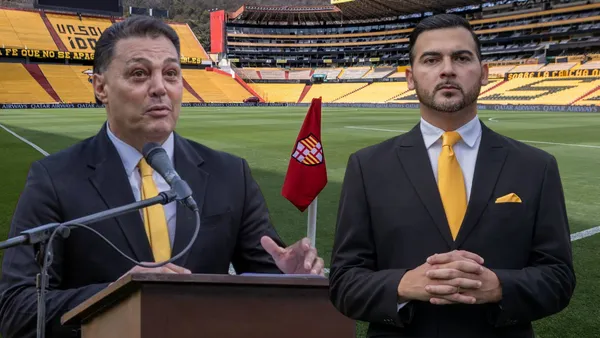 Carlos Alfaro Moreno y Antonio Álvarez (Foto tomada de: Barcelona SC/API)