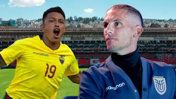 Cristian Ramírez y Sebastián Beccacece (Foto tomada de: Liga de Quito/La Tri/API)