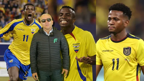 Delanteros de la Selección de Ecuador y Luis Miguel Baldeón / Foto: Collage