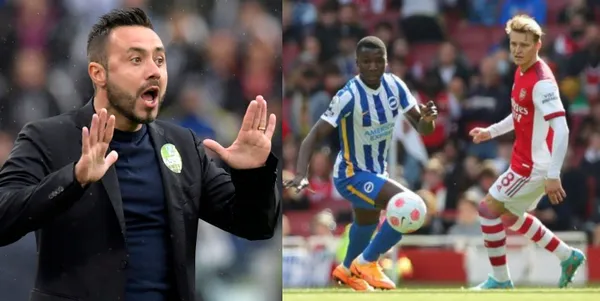 El estratega italiano se molestó por la amarilla a Moisés Caicedo