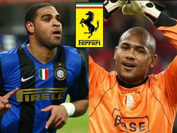 El ex delantero brasileño, Adriano, tenía un Ferrari de último modelo e invitaba a Rorys Aragón a pasear