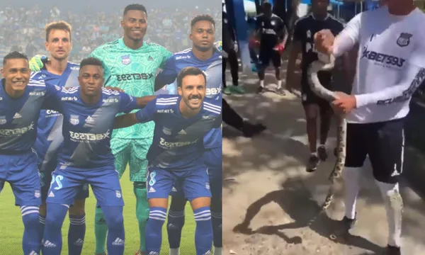 El jugador del ‘bombillo’ atrapó a la Serpiente y las imágenes se viralizaron en las redes sociales