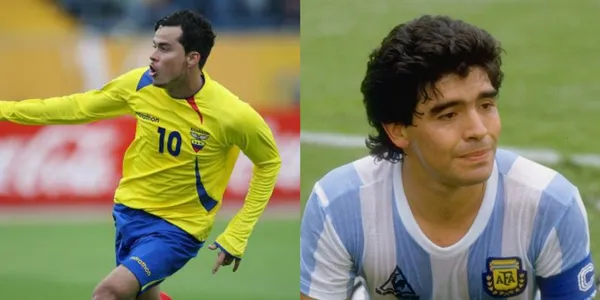 "El nine" Kaviedes no está de acuerdo con las críticas a Diego Armando Maradona