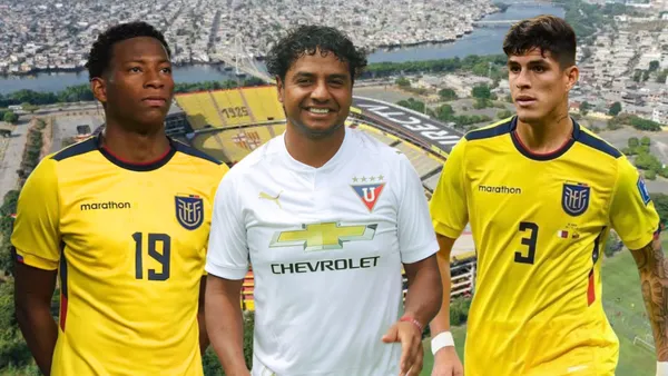 Gonzalo Plata, Franklin Salas y Piero Hincapié (Foto tomada de: Barcelona SC/Gonzalo Plata/La Tri)
