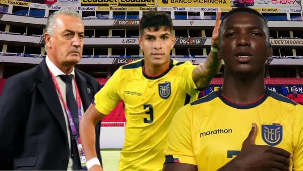 Gustavo Alfaro, Piero Hincapié y Moisés Caicedo (Foto tomada de: Liga de Quito/API/Moisés Caicedo/Transfermarkt)