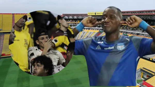 Hinchas de Barcelona SC y Jaime Ayoví (Foto tomada de: Extra/API)