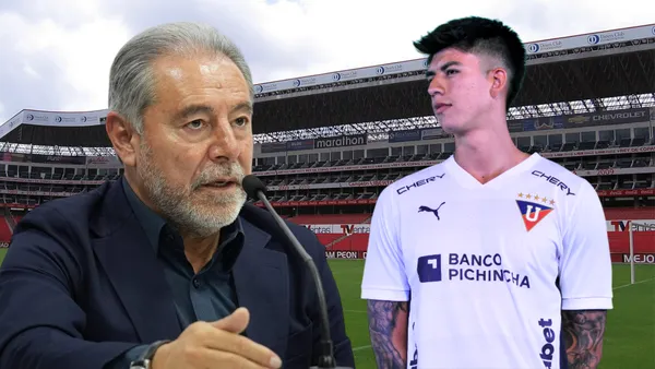 Isaac Álvarez y Gabriel Villamil (Foto tomada de: Wikipedia/Liga de Quito)