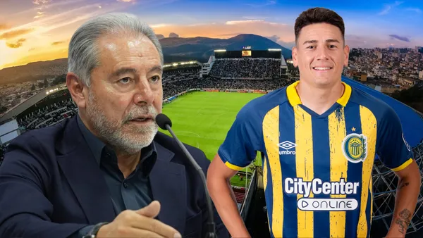 Isaac Álvarez y Mauricio Martínez (Foto tomada de: Liga de Quito/Rosario Central)