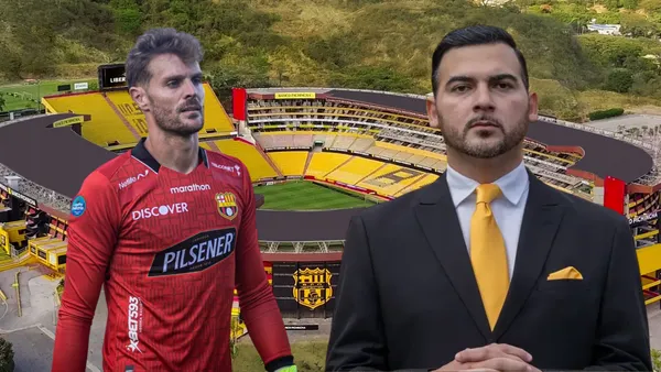 Javier Burrai y Antonio Álvarez (Foto tomada de: Barcelona SC/API)