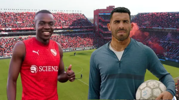 Jhonny Quiñónez y Carlos Tevez (Foto tomada de: Wikipedia/Independiente de Avellaneda/Infobae)