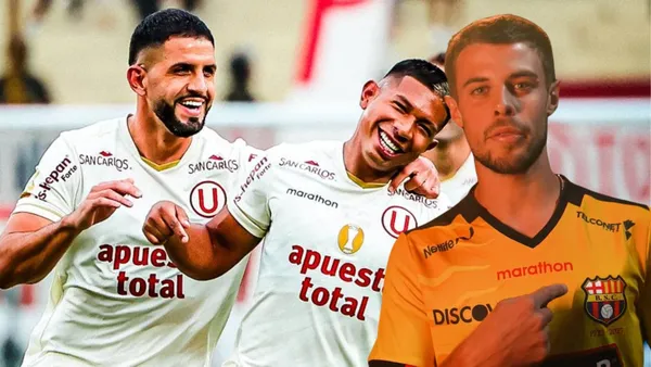 Joaquín Valiente y jugadores de Universitario (Foto tomada de: API/Universitario)