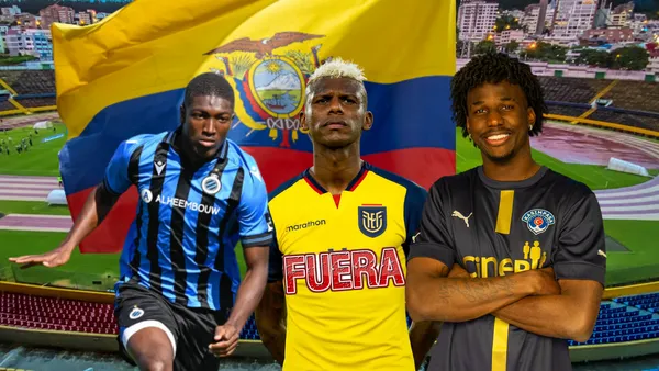 Joel Ordóñez jugando, Robert Arboleda enojado y Jackson Porozo feliz. Foto tomada de: Warriors Ecuador/Transfermarkt