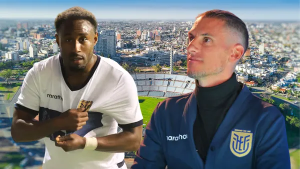 John Yeboah y Sebastián Beccacece (Foto tomada de: Dayslnn/La Tri/API)