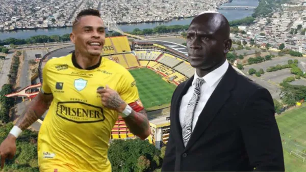 Jonatan Álvez y Segundo Alejandro Castillo (Foto tomada de: Barcelona SC/API)