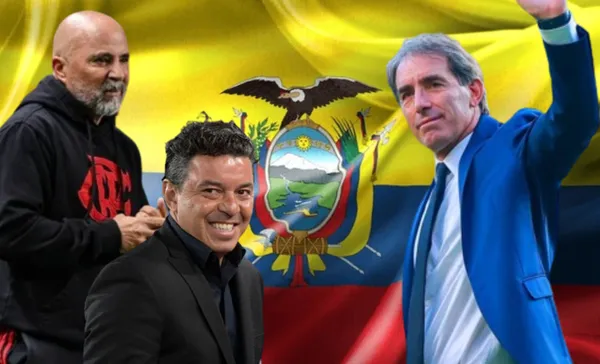 Jorge Samapaoli, Marcelo Gallardo, Guillermo Almada. FOTO: Ovación/Soy de River/ ESPN