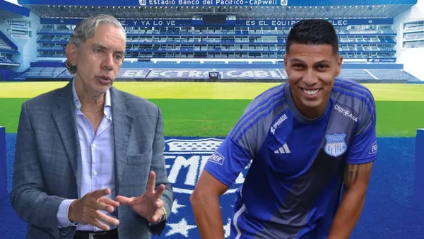 José Pileggi y Luis Fernando León (Foto tomada de: Emelec/Luis Fernando León/Extra)