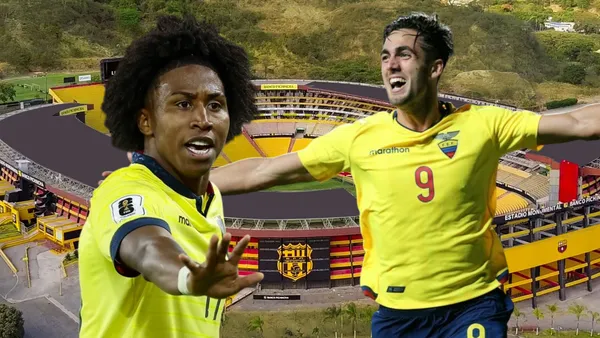 Leonardo Campana y Angelo Preciado (Foto tomada de: Barcelona SC/La Tri)