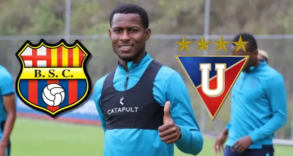 Leonel Quiñónez jugó un gran partido con Liga de Quito ante El Nacional, pero en Barcelona SC era uno menos