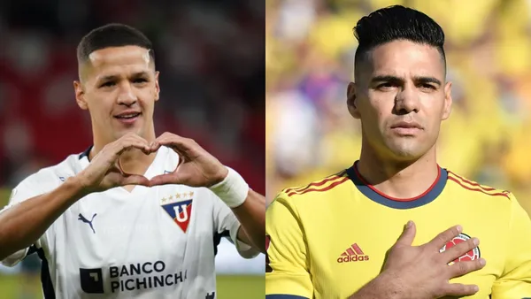 Liga de Quito-Alex Arce-Radamel Falcao / Foto: El Metro