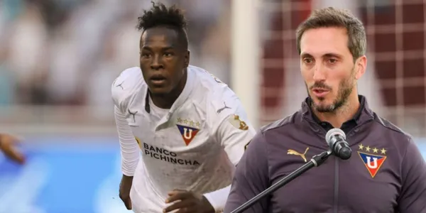 Liga de Quito está pasando un mal momento en el partido y Jhojan Julio tuvo la más clara