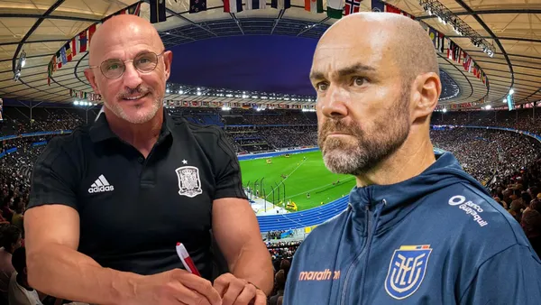 Luis de la Fuente y Félix Sánchez (Foto tomada de: Wikipedia/La Tri/NeuveCuatroUno)