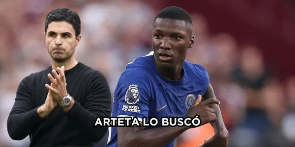 Mikel Arteta buscó a Moisés Caicedo tras el partido