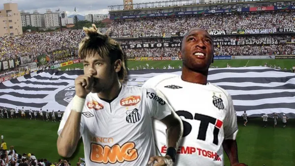 Neymar y Luis Bolaños / Foto: Santos FC