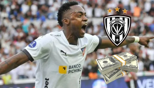 Renato Ibarra con la camiseta de Liga de Quito.