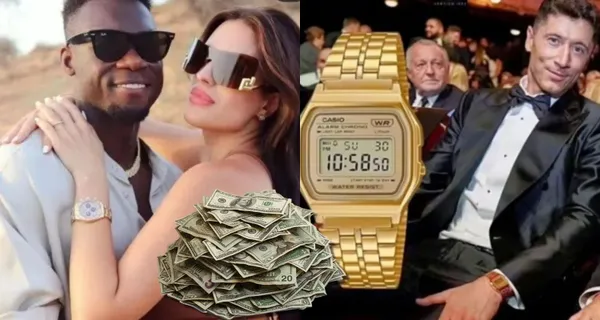 Robert Lewandowski llevó a los premios del Balón de Oro un reloj modesto, en cambio Felipe Caicedo tiene uno que vale miles de dólares