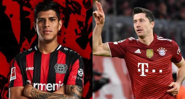 Robert Lewandowski se enfrentó a Piero Hincapié en el cotejo más llamativo en la Bundesliga
