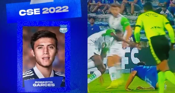 Roberto Garcés sufrió una terrible lesión en el cotejo entre Emelec ante Mushuc Runa