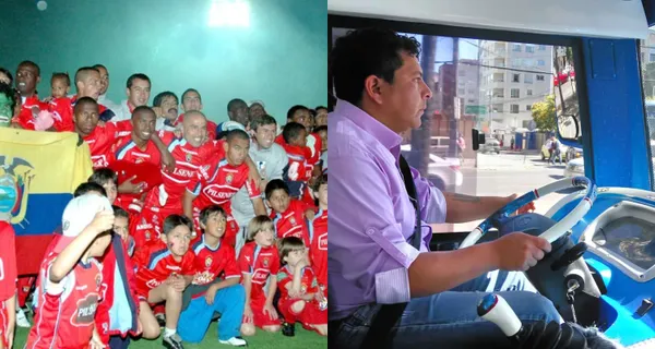 Uno de los grandes goleadores del fútbol ecuatoriano tuvo un cambio de vida y hoy alejado de las canchas prefiere manejar su propio bus. Se trata de Ebelio Ordóñez que la rompió de delantero con El Nacional